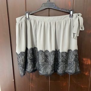 Lauren Conrad gray with black lace skirt